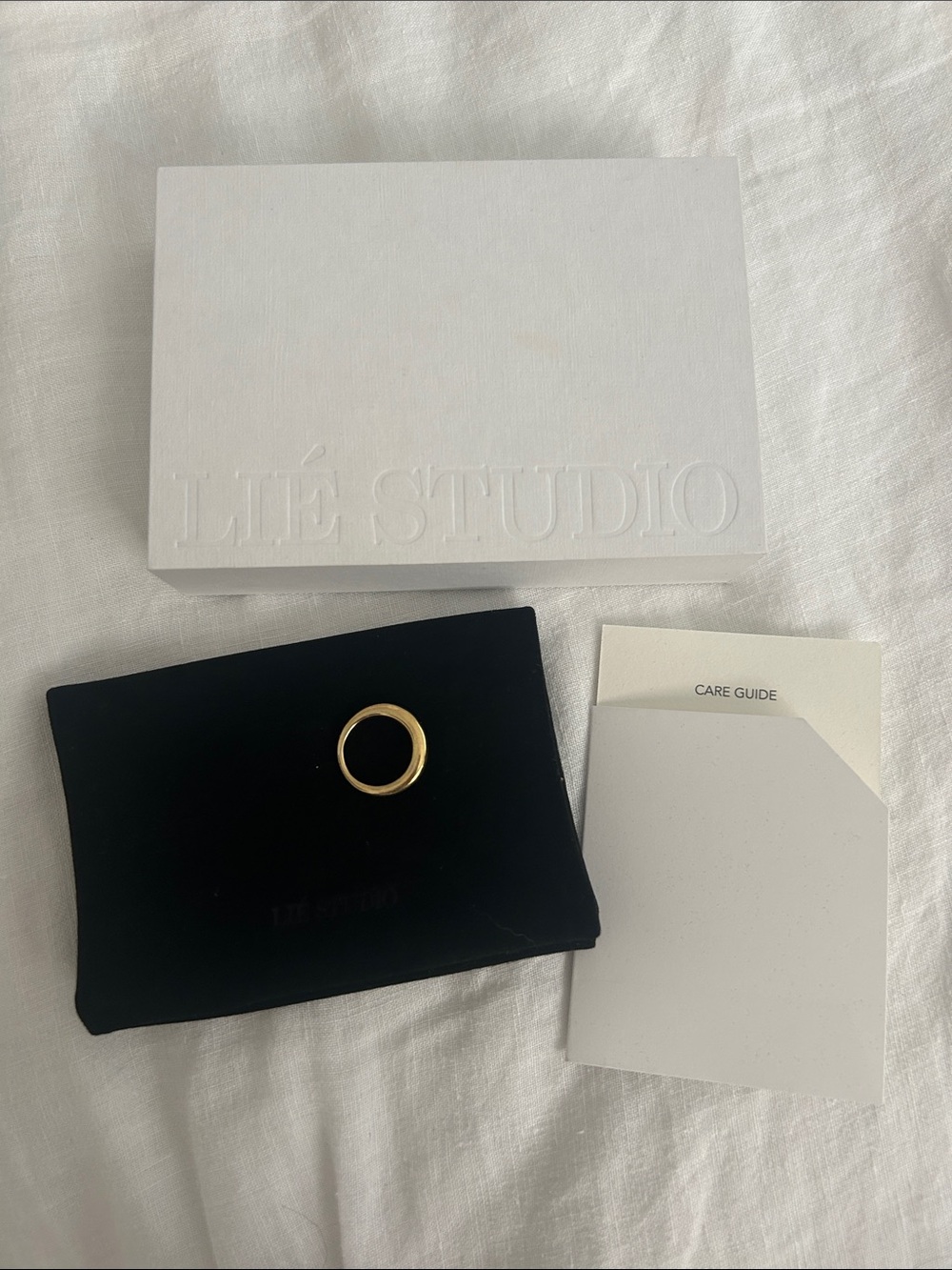 Lie Studios Nanna Ring, gold size 50